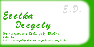 etelka dregely business card